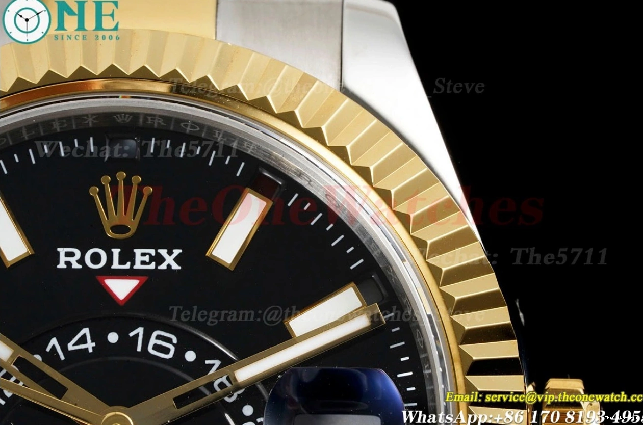 42mm SkyDweller A9001 326933  SS Oyster FNF Stk YG Black 0501